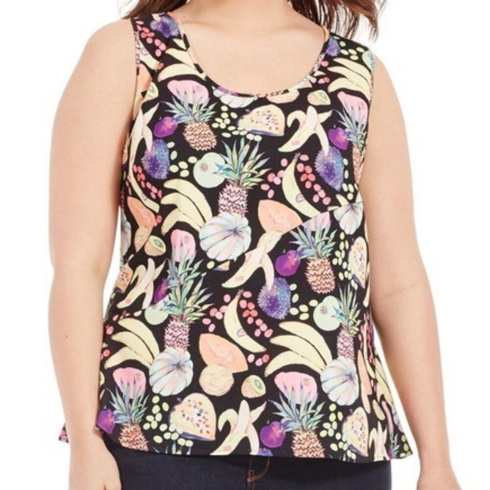 Rachel Antonoff Tutti Frutti Tank Top Blouse Womens Size 14 Plus Size Rare NWOT